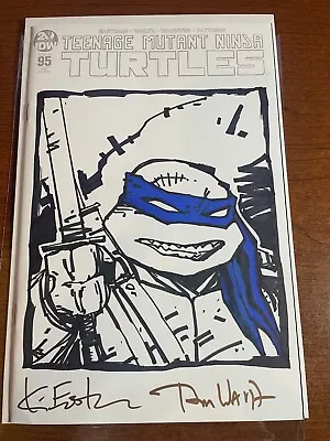 Buy Teenage Mutant Ninja Turtles 95 Signed & Sketch Kevin Eastman Waltz TMNT IDW Leo • 283.46£