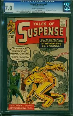 Buy Tales Of Suspense #41 CGC 7.0 Marvel 1963 3rd Iron Man! Avengers! K7 971 1 Cm • 1,456.14£