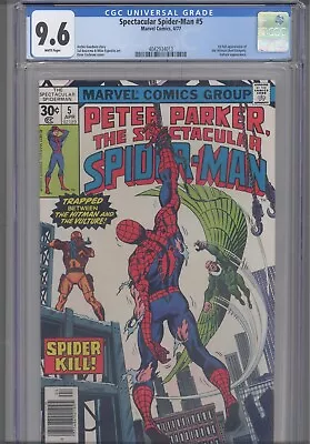 Buy Spectacular Spider-Man #5 CGC 9.6 1977 Marvel Comics 1st Full App Of The Hitman • 178.58£