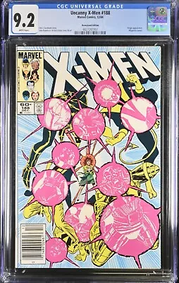 Buy Uncanny X-Men #188 CGC 9.2 1984 Marvel Newsstand - Forge App. - Magneto Cameo • 19.03£