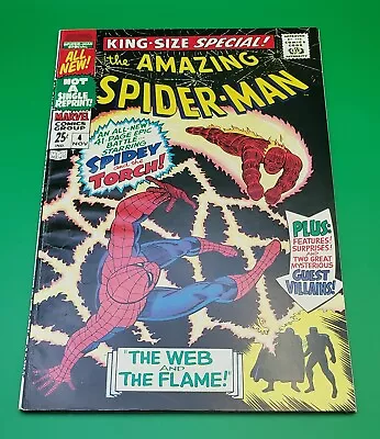 Buy Amazing Spider-Man Annual #4 Marvel 1967 Human Torch, Mysterio Wizard App FN • 62.13£