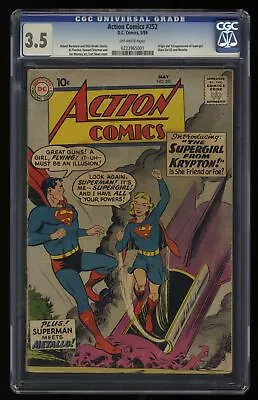 Buy Action Comics #252 CGC VG- 3.5 Off White Origin And 1st Appearance Supergirl! • 1,707.76£