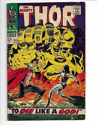 Buy Thor 139 1967 Marvel Comics VG 4.0 Ulik Odin Warriors Three • 23.34£