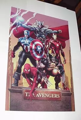 Buy Avengers Poster #133 Captain America Thor Iron Man Spider-Man Greg Land • 37.27£