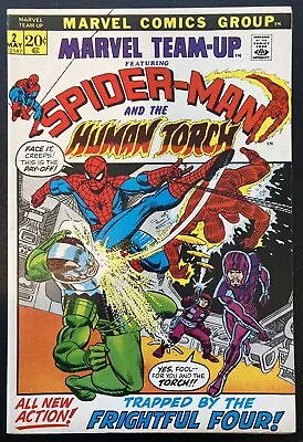 Buy Marvel Team-up #2 VF 8.0 Spider-Man Human Torch 1972 BRONZE AGE Frightful Four • 27.14£