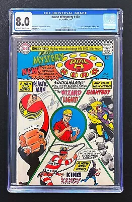 Buy House Of Mystery #160 Cgc 8.0 (1966) 1st Silver Age Appearance Plastic Man • 314.53£