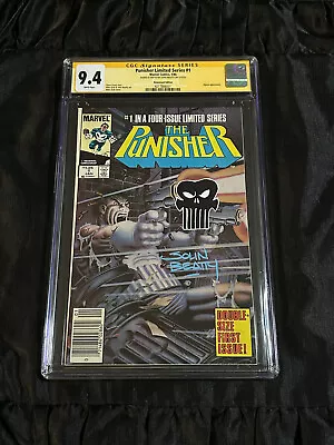 Buy 1986 Punisher Limited Series #1 NEWSSTAND CGC 9.4 NM John Beatty SIGNED SKETCH! • 232.98£