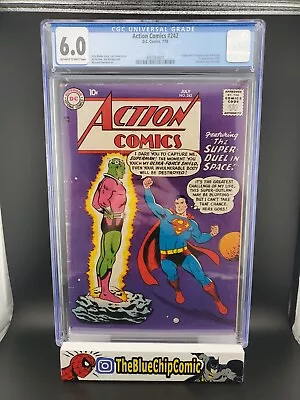 Buy Action Comics #242 CGC 6.0 Origin & 1st App Of Brainiac 1st Kandor Superman 1958 • 6,096.38£