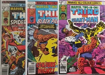 Buy Marvel Two In One Lot / Featuring The Thing #'s30/40/55 - Marvel Comics • 25£