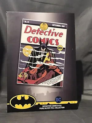 Buy Detective Comics 31 Silver Foil Pure Silver Mint 2018 • 194.14£