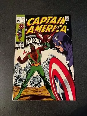 Buy Captain America #117 - Marvel 1969 F/VF 7.0 1st Appearance Of Falcon! • 310.64£