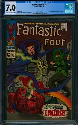 Buy Fantastic Four #65 🌟 CGC 7.0 🌟 1st App Of RONAN The ACCUSER! Marvel Comic 1967 • 135.91£