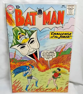 Buy BATMAN #136  VF Condition Silver Age 1960 Joker Cover Key Issue RAW • 218.10£