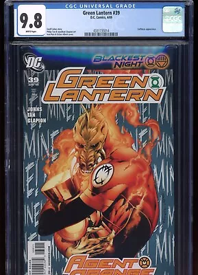 Buy Green Lantern #39 CGC 9.8 1st Full App LARFLEEZE Agent Orange Lantern Corps 2009 • 116.48£