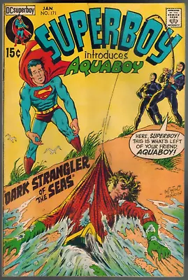 Buy Superboy 171  1st Appearance Of Aquaboy!   1971  Good (water)  DC Comic • 3.84£