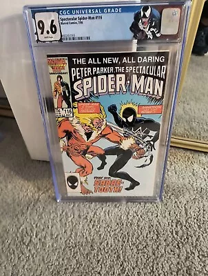 Buy CGC 9.6  Spectacular Spider-Man #116  . Sabertooth Appearance  • 81.54£