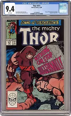 Buy Thor #411 CGC 9.4 1989 3874098002 1st New Warriors (cameo) • 97.25£