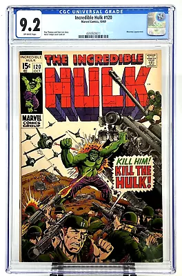 Buy Incredible Hulk #120 CGC 9.2 NM 1969 Inhumans Maximus Ross JUST GRADED NEW CASE • 123.48£