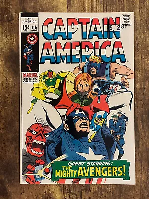 Buy Captain America #116 - STUNNING NEAR MINT 9.2 NM - Marvel Comics 1969 • 12.04£