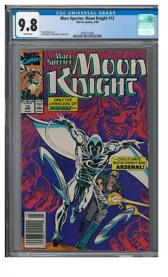 Buy Marc Spector: Moon Knight #12 (1990) Bushman/Arsenal Newsstand CGC 9.8 GA195 • 51.23£
