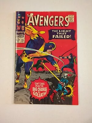 Buy Avengers #35 (1966) FN- 2nd Appearance Of The Living Laser! Hawkeye, Goliath App • 13.19£