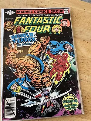 Buy Fantastic Four 211 Vf/nm White Pgs Glossy Cover 1979 Ist Terrax Galactus  Byrne • 31.06£