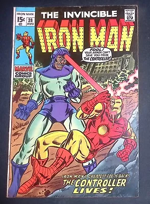 Buy Iron Man #28 Bronze Age Marvel Comics 1st Appearance Of Howard Stark F- • 17.99£