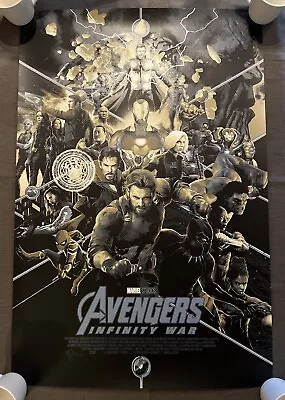 Buy Avengers Infinity War Matt Taylor Signed Poster Print SDCC Mondo Marvel MCU #231 • 116.49£