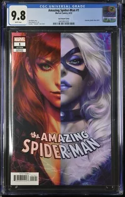 Buy Amazing Spider-Man 1 CGC 9.8 Artgerm Lau Variant Cover • 70£