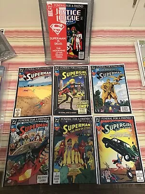 Buy Superman, A Funeral For A Friend, #1-7, 1993, Boarded And Bagged, Never Read • 17.86£