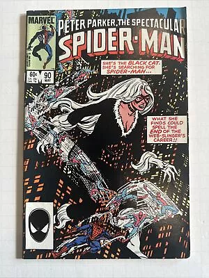 Buy Peter Parker, Spectacular Spider-Man 90 - 1st Black Costume In Title - READ • 27.17£