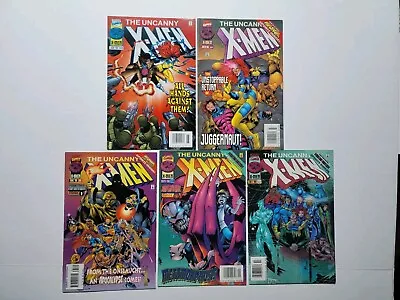 Buy Uncanny X-Men #333, 334, 335, 336, 337 Lot 1st Bastion Onlslaught Newsstand 1996 • 46.59£