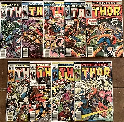 Buy Mighty Thor #251, 253-260 Marvel Comics Lot • 46.60£