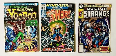 Buy Mighty Thor Special #4 + Dr Strange #33 + Strange Tales Brother Voodoo #173 Vtg • 19.41£