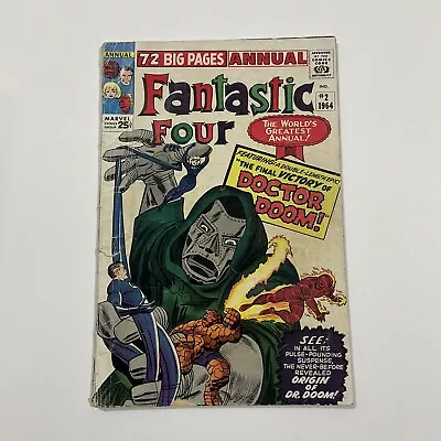Buy Fantastic Four Annual 2 No Back Cover 1964 Marvel • 46.67£