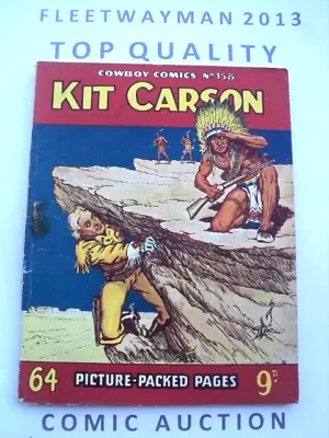Buy Cowboy Picture Library Comic - 158 - 1955 - Kit Carson - Vgc - Western Fleetway • 3.99£