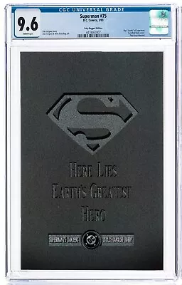 Buy Superman #75 Poly-Bagged 1st PRINT CGC 9.6 (DC 1993) Iconic DEATH OF SUPERMAN🔥 • 53.59£