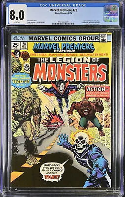 Buy Marvel Premier #28 Cgc 8.0 White  Legion Of Monsters  Cgc  #4431333009 • 147.56£