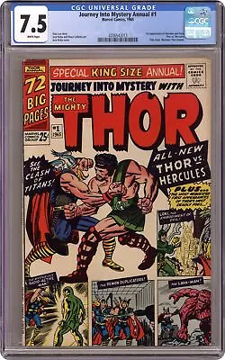 Buy Thor Journey Into Mystery #1 CGC 7.5 1965 4206542013 1st App. Hercules • 784.37£