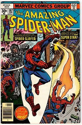 Buy Amazing Spider-man #167 (1977)-1st Appearance Will O' The Wisp-andru Romita- Vg • 6.21£