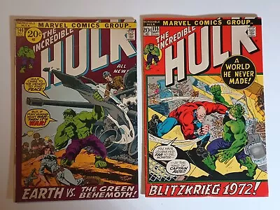 Buy The Incredible Hulk #155, #146 (1972) 1st App Shaper Of The Worlds Comic Lot • 16.31£