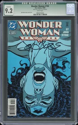 Buy 1995 Wonder Woman #102 By John Byrne - CGC 9.2 Qualified (signed, Green Label) • 69.24£