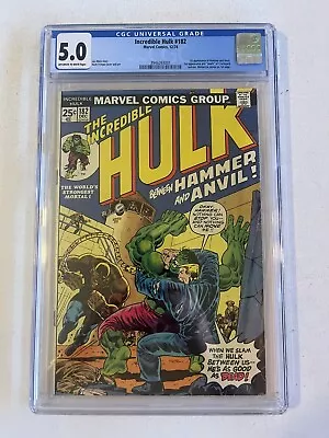 Buy The Incredible Hulk #182 CGC 5.0. Marvel, 1974. 3rd Appearance Of Wolverine  • 116.48£