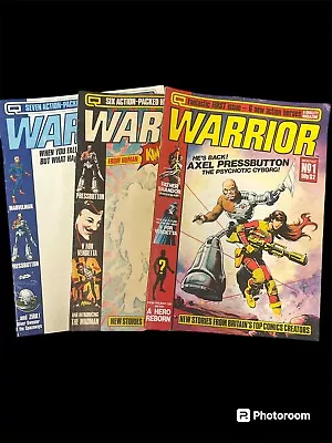 Buy Warrior Comic Issues 1,2&3 V For Vendetta 1st Appearance Alan Moore • 150£