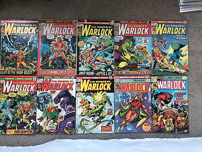 Buy The Power Of WARLOCK 1 2 3 4 5 6 7 8 9 11 Set Lot Marvel 1972 Missing 10 & 12-15 • 132.02£