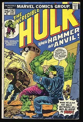 Buy Incredible Hulk #182 VG 4.0 2nd Wolverine First Appearance Hammer/Anvil! • 73£