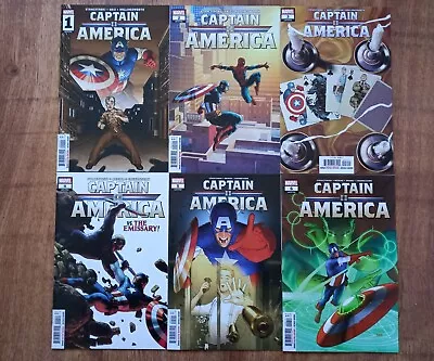 Buy CAPTAIN AMERICA #1-6 (Straczynski/Saiz/Medina) Marvel 2023 1st Prints NM • 20£