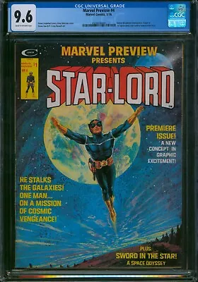 Buy Marvel Preview #4 (1976) ⭐ CGC 9.6 ⭐ 1st Appearance Of STAR-LORD! Rare Key Issue • 671.77£