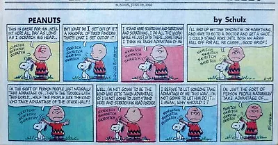 Buy Peanuts By Charles Schulz - Snoopy - Sunday Color Comic Page - June 19, 1966 • 2.29£