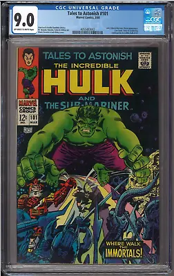 Buy Tales To Astonish  #101 CGC 9.0 Loki Odin Hulk Sub-Mariner • 269.09£